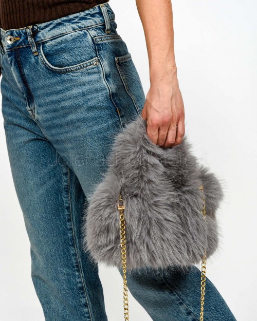 Tavus Milano Borsa in Ecopelliccia Gray