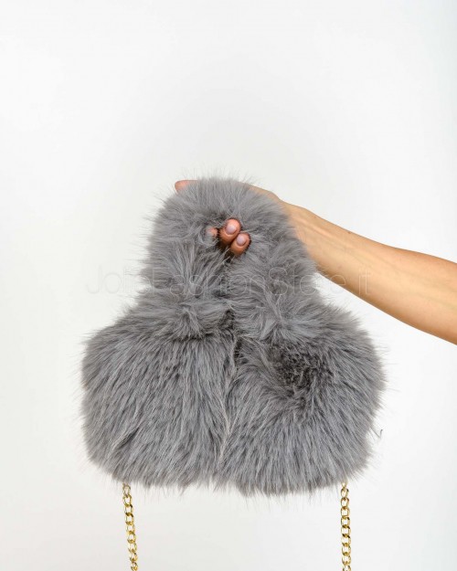 Tavus Milano Borsa in Ecopelliccia Gray  25435 GRAY