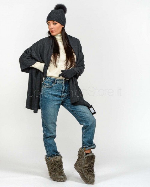 Frame Guanti in Cashmere Grigio Antracite  GUANTI 01 GRIGIO