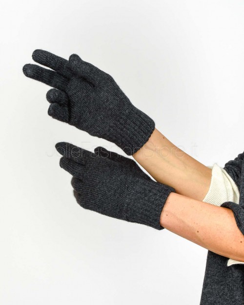 Frame Guanti in Cashmere Grigio Antracite