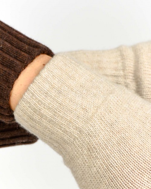 Frame Beige Cashmere Gloves  GUANTI 01 - MARRONE