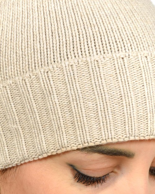 Frame Beige Pom Pom Hat  CAPPELLINO LISCIO 770