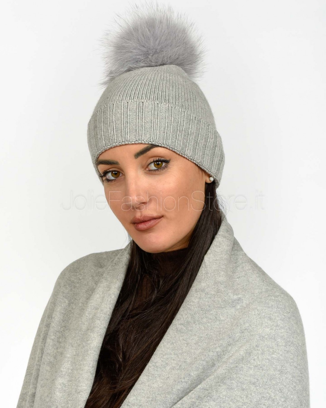 Frame Cappellino Pon Pon Grigio Chiaro