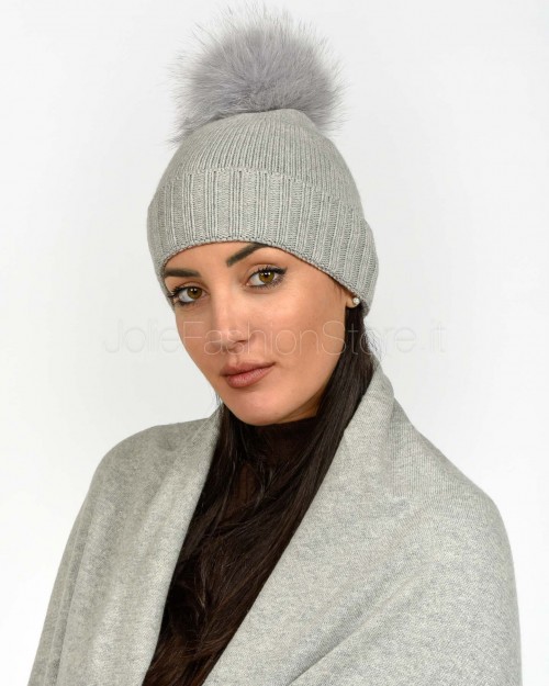 Frame Cappellino Pon Pon Grigio Chiaro