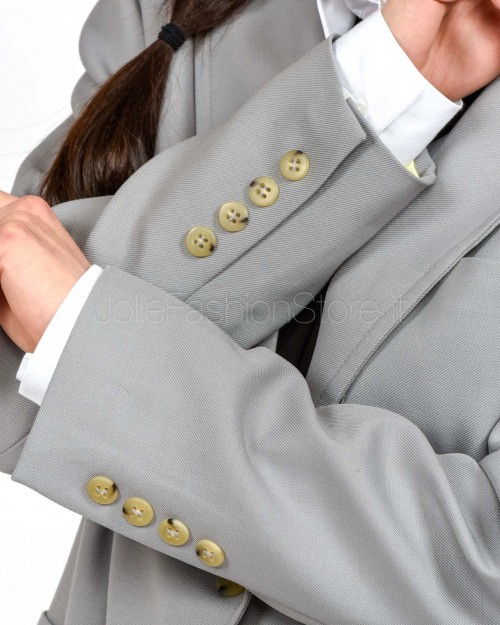 Solo Tre Giacca Monopetto Alluminio  M1F0044 ALLUMINIO