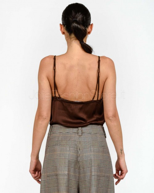 Grace & Mila Chocolate Satin and Lace Camisole  TREFLE CHOCOLATE