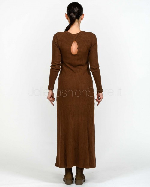 Grace & Mila Abito Lungo a Costine Chocolate  SORINA CHOCOLATE