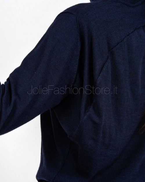 Meimeij Maglia Dolcevita in lana Vergine Blue Parisien  M5FZ51 BLUE