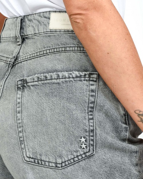 Icon Denim Bermuda Grigio Modello Lea  LEA GR1007
