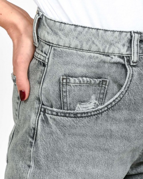 Icon Denim Bermuda Grigio Modello Lea  LEA GR1007