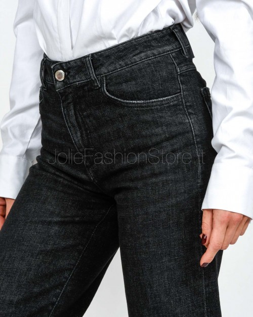 Icon Denim Jeans Crop Modello Angie Nero  ANGIE GR8776