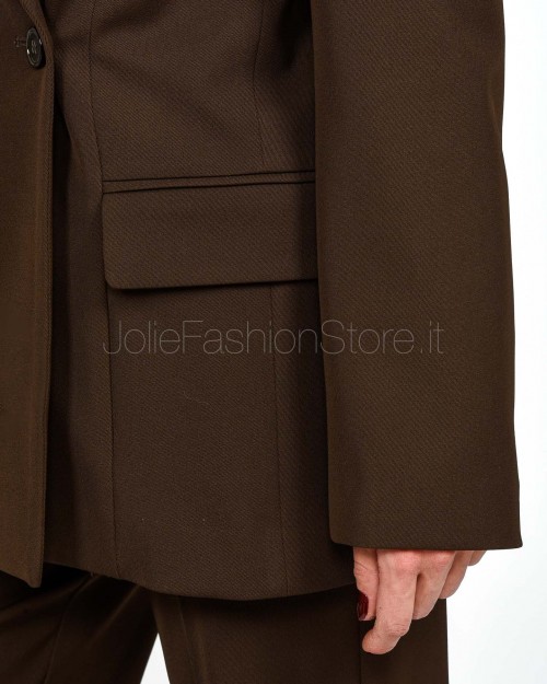 Solo Tre Giacca Doppiopetto Con 1 Bottone Fondente  M1F0181 FONDENTE