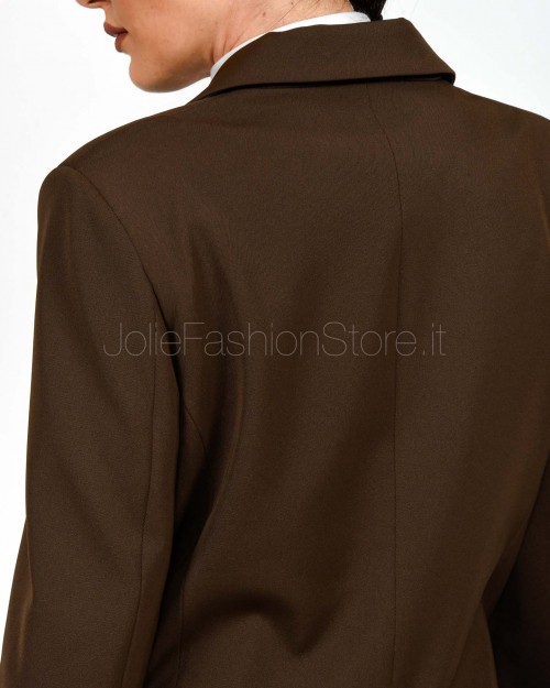 Solo Tre Giacca Doppiopetto Con 1 Bottone Fondente  M1F0181 FONDENTE