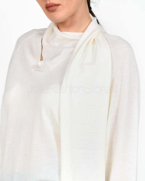Meimeij Pullover con Motivo Foulard Latte  M5FZ07 LATTE