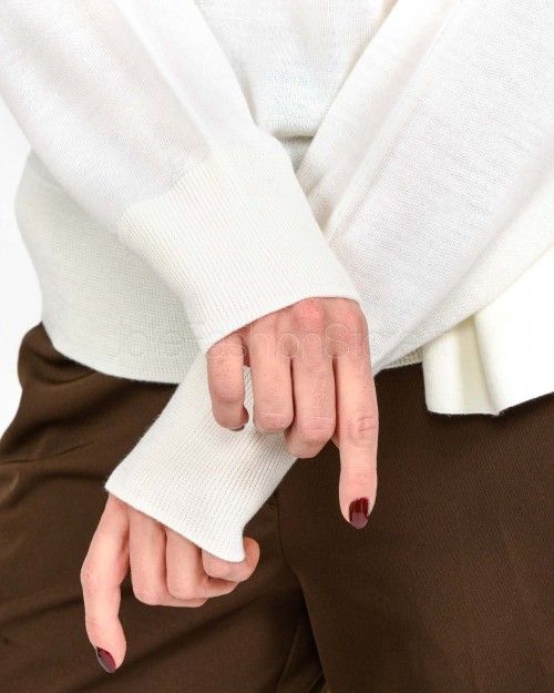 Meimeij Pullover con Motivo Foulard Latte  M5FZ07 LATTE