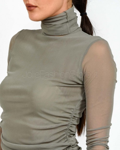 Meimeij Maglia Collo Alto Perla  M5IO15 PERLA