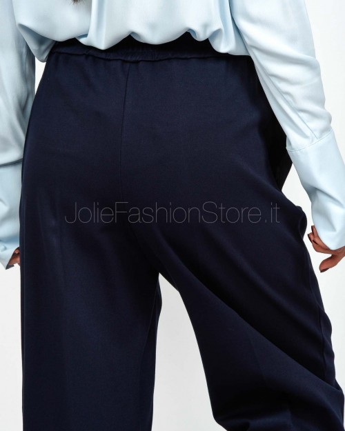 Meimeij Pantalone Con Elastico in Vita Blue Parisien  M5FB02 BLUE