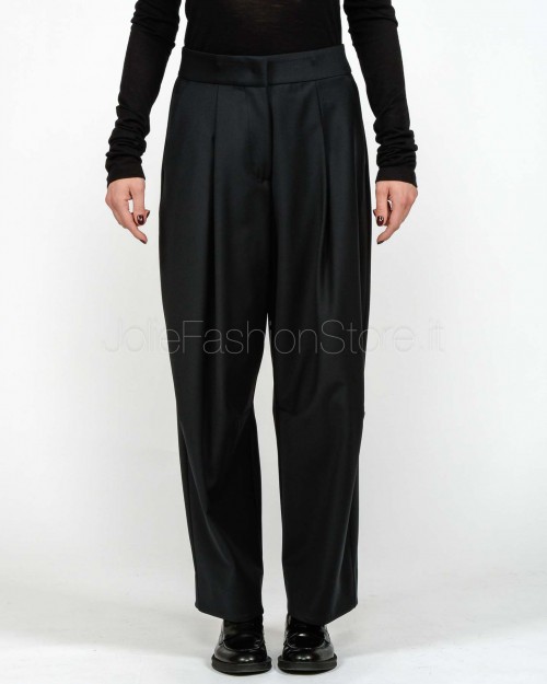 Meimeij Pantalone Ampio con Pieghe Nero  M5IH11 100