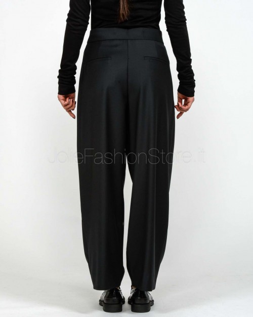 Meimeij Pantalone Ampio con Pieghe Nero  M5IH11 100