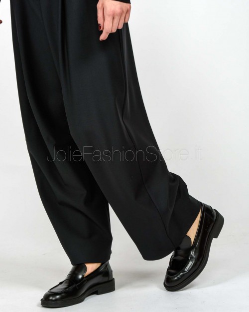 Meimeij Pantalone Ampio con Pieghe Nero  M5IH11 100