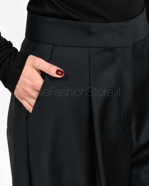 Meimeij Pantalone Ampio con Pieghe Nero  M5IH11 100
