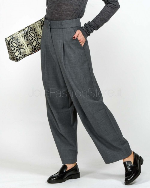 Meimeij Pantalone Ampio con Pieghe Gray Quill  M5IH11 160
