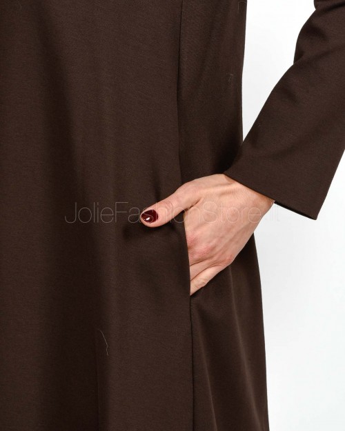 Meimeij Abito Lungo Linea Svasata Chocolate  M5IA26 828