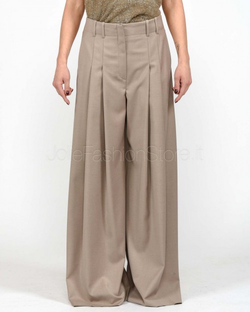 Marella Pantalone Con Piences Wide Leg in Levantina Poliviscosa Stretch Cachà  ASSO