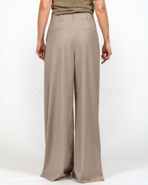 Marella Pantalone Con Piences Wide Leg in Levantina Poliviscosa Stretch Cachà  ASSO