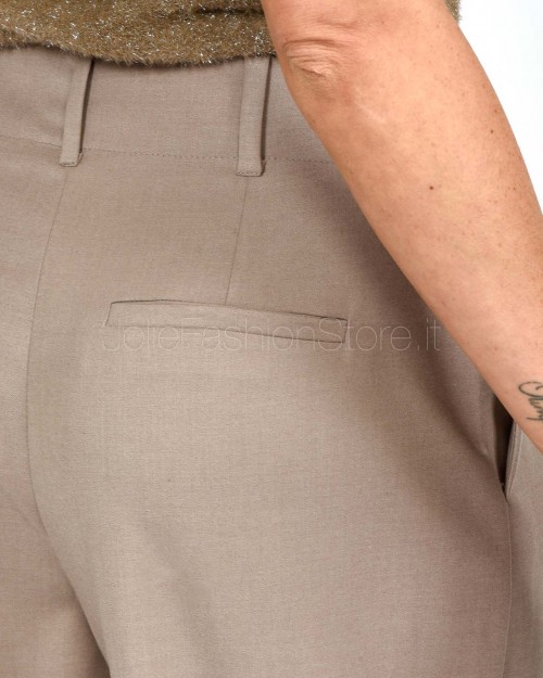 Marella Pantalone Con Piences Wide Leg in Levantina Poliviscosa Stretch Cachà  ASSO