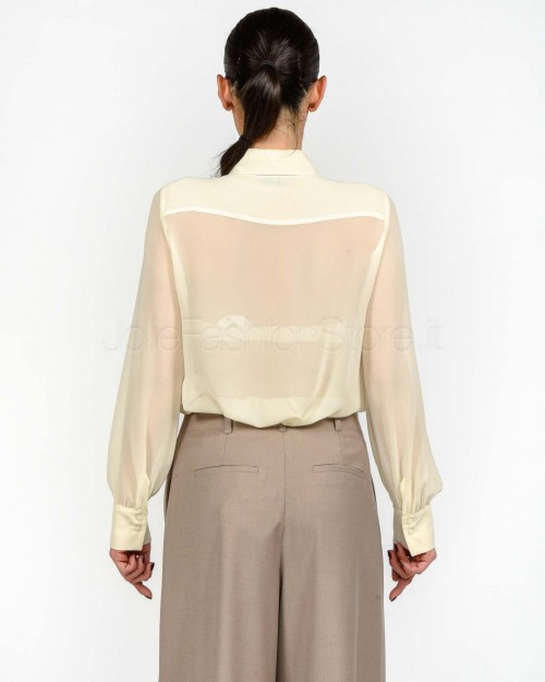 Marella Camicia Off White con Rouches  PANDORO