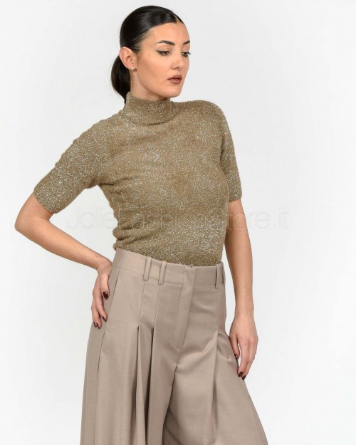 Marella Maglia in Filato Pelliccetta Beige