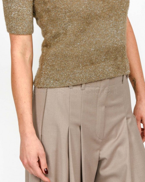 Marella Maglia in Filato Pelliccetta Beige  GOMMA