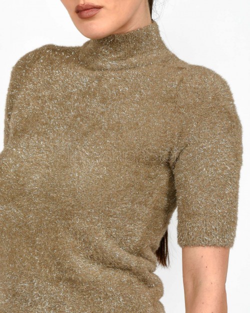 Marella Maglia in Filato Pelliccetta Beige  GOMMA