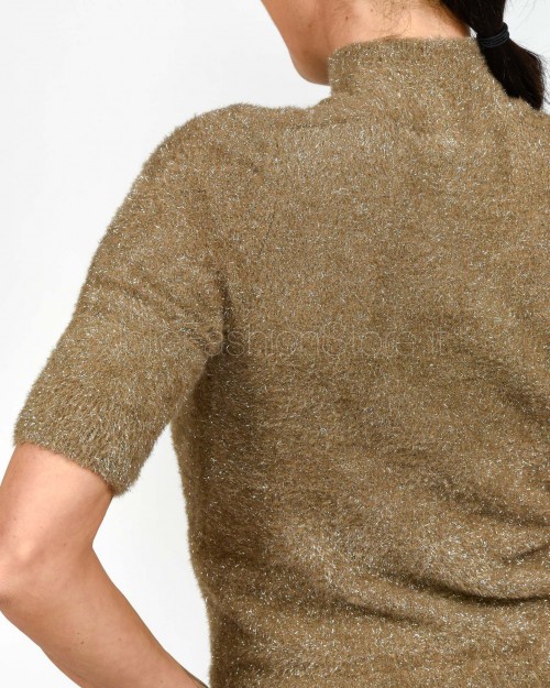 Marella Maglia in Filato Pelliccetta Beige  GOMMA