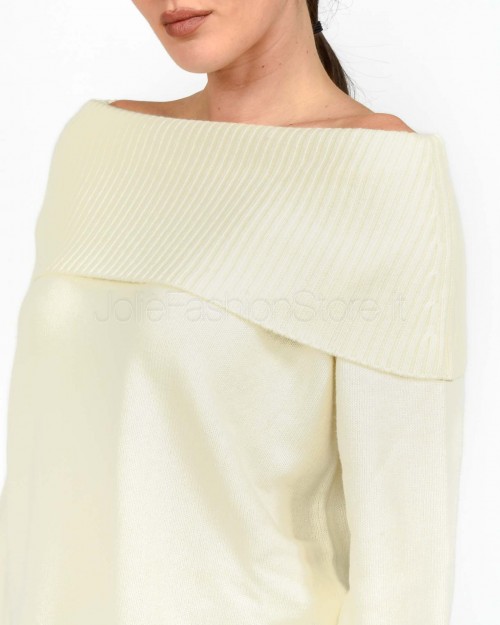 Marella Maglia con Scollo ‘Schiffer’ e Maniche Raglan Panna  LAMBRO