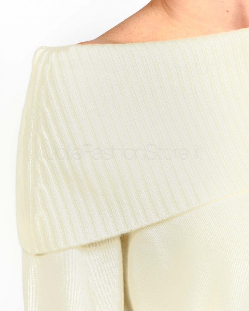 Marella Maglia con Scollo ‘Schiffer’ e Maniche Raglan Panna  LAMBRO