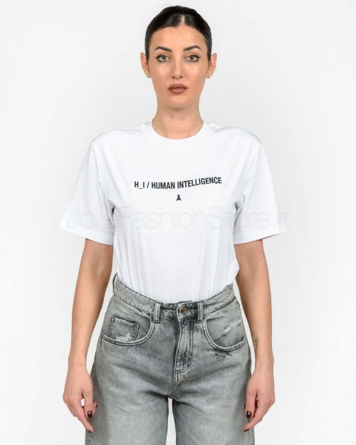 Patrizia Pepe T-Shirt a Body con Stampa Bianco Ottico  2M4501 J347 W103