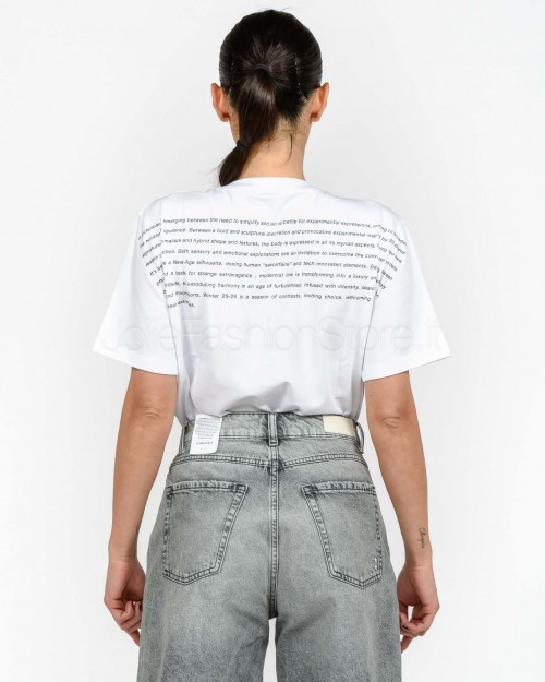 Patrizia Pepe T-Shirt a Body con Stampa Bianco Ottico  2M4501 J347 W103