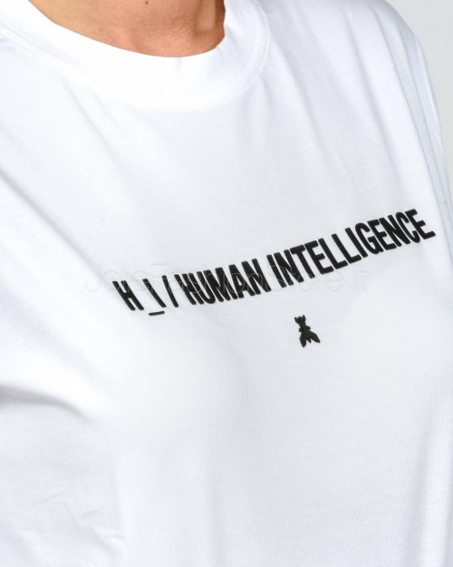 Patrizia Pepe T-Shirt a Body con Stampa Bianco Ottico  2M4501 J347 W103