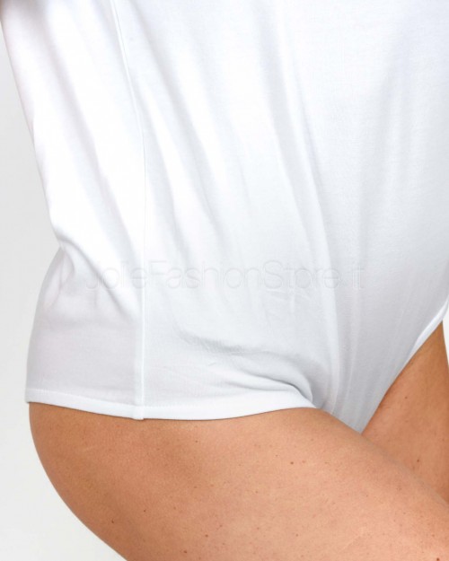 Patrizia Pepe T-Shirt a Body con Stampa Bianco Ottico  2M4501 J347 W103