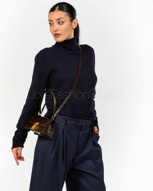 Grifoni Maglia Collo Alto Blu Scuro