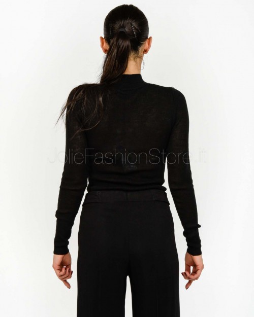 Grifoni Maglia a Costine Manica Lunga Nero  GV210003/120 NERO