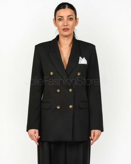 Elisabetta Franchi Giacca Doppiopetto Nero  GI16156E2 110