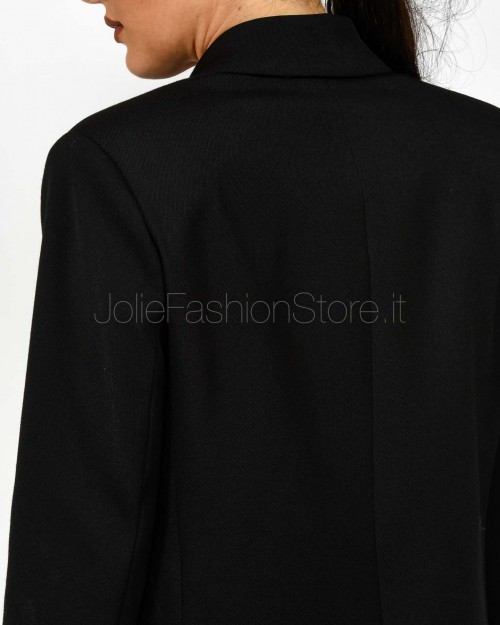 Elisabetta Franchi Giacca Doppiopetto Nero  GI16156E2 110