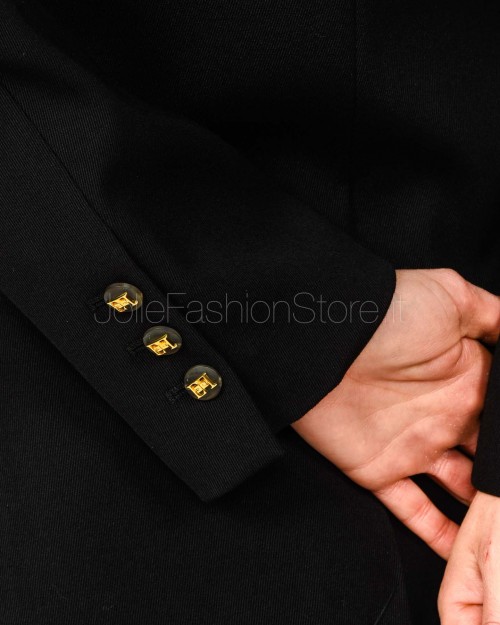 Elisabetta Franchi Giacca Doppiopetto Nero  GI16156E2 110