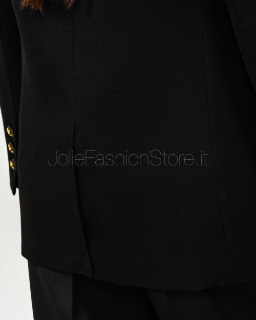 Elisabetta Franchi Giacca Doppiopetto Nero  GI16156E2 110