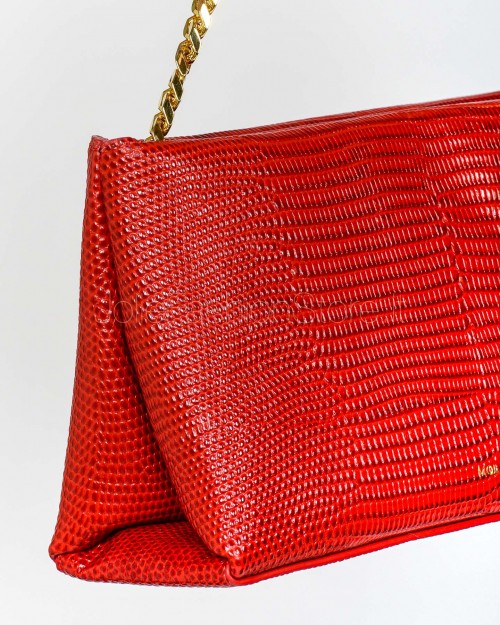 Mouliebre Red Lizard Leather Bag Carlottina Model  CARLOTTINA LIZARD ROSSO