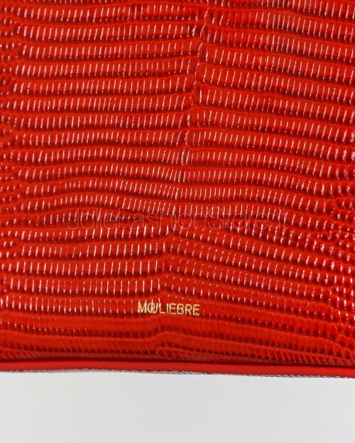 Mouliebre Red Lizard Leather Bag Carlottina Model  CARLOTTINA LIZARD ROSSO
