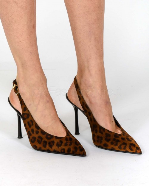 Sergio Levantesi Slingback Leo Velvet Brown